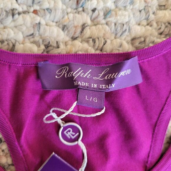 NWT $590 Ralph Lauren Purple Label top size L - Picture 6 of 11